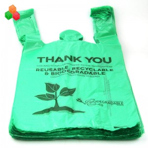 Рекламный логотип с логотипом цветной нетоксичный 100% компостируемый биоразлагаемый pe + d2w пластиковый мусор