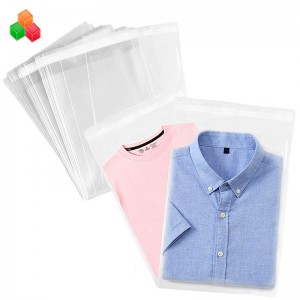 изготовленные на заказ сильные прозрачные самоклеющиеся уплотнения пластиковые упаковки одежды мешок полиэтиленовые пакеты opp для одежды \/ футболки \/ закуски